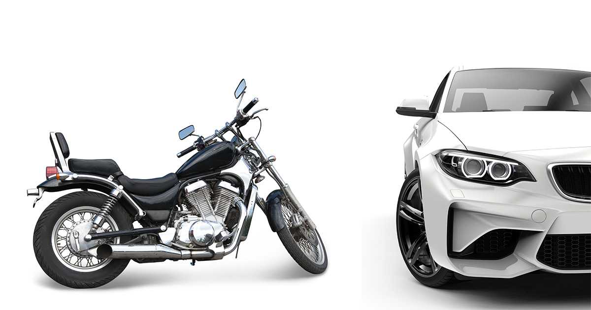 car and motorcycle