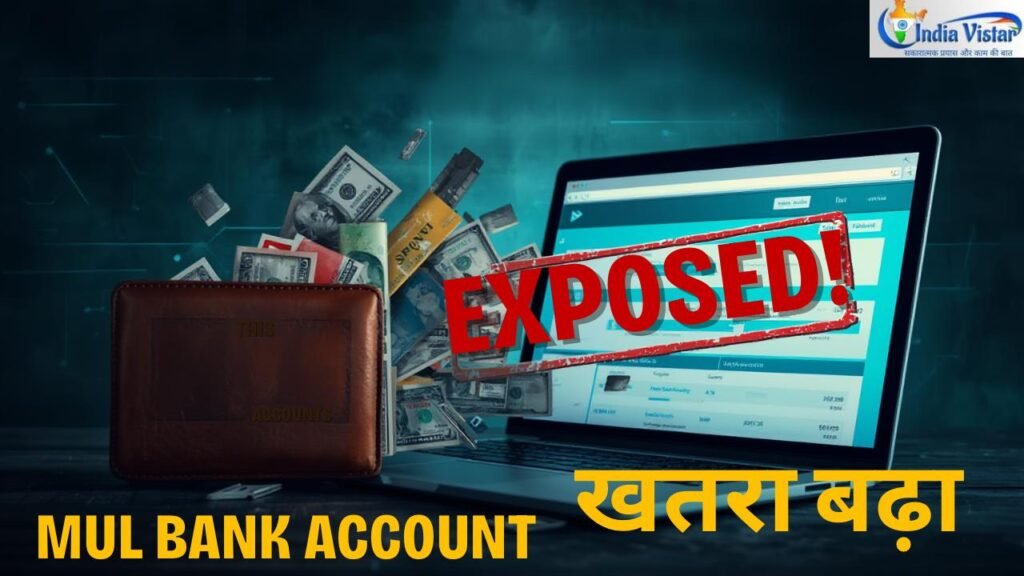 सोशल मीडिया के जरिए म्यूल बैंक खातों की खरीद-फरोख्त को दर्शाती जागरूकता इमेज