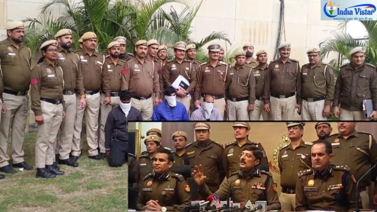 रचना यादव हत्याकांड में पकड़े गए आरोपी, पुलिस टीम और स्पेशल सीपी प्रैस कांफ्रेंस