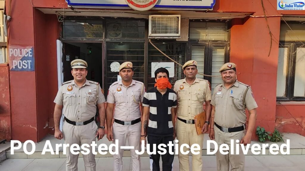 Delhi Police PP Sec. 10 Dwarka South team arrests Proclaimed Offender Jatin Kumar near Uttam Nagar East Metro Station on 11 March 2026