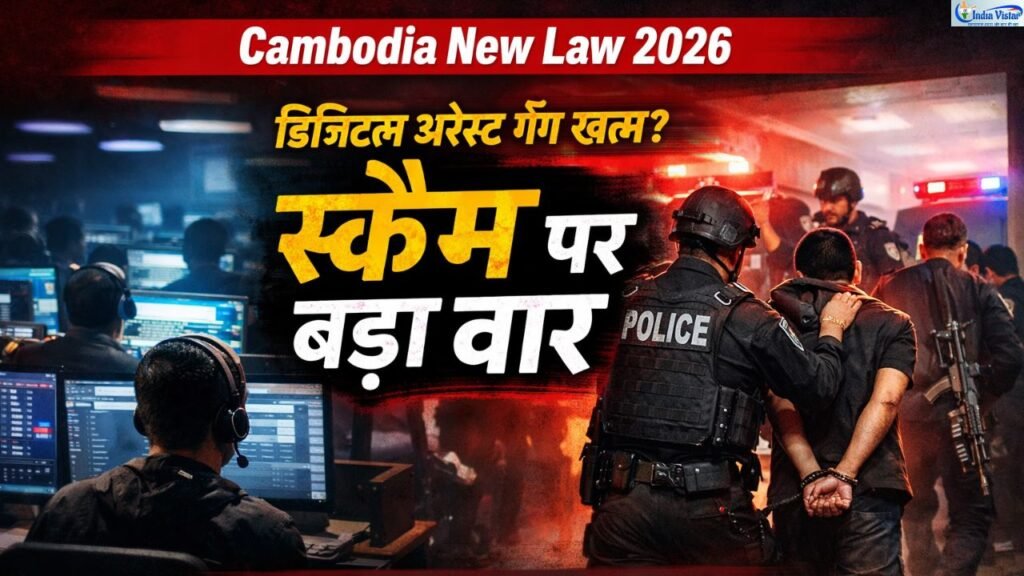 कंबोडिया में स्कैम कॉल सेंटर पर कार्रवाई और भारत पर उसके प्रभाव को दर्शाती तस्वीर