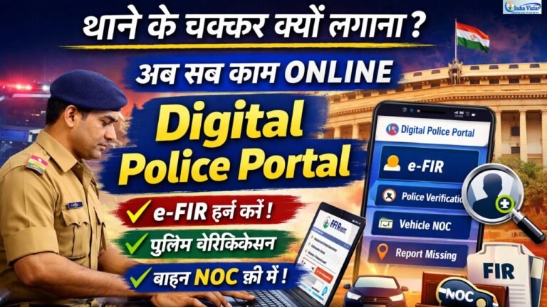 Digital Police Portal India online police services e-FIR verification interface