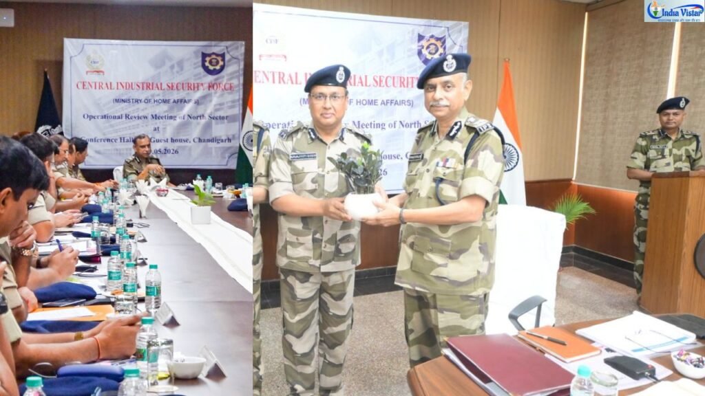 चंडीगढ़ में परिचालन समीक्षा बैठक की अध्यक्षता करते CISF महानिदेशक प्रवीर रंजन