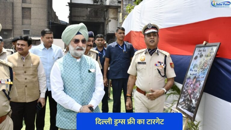 दिल्ली पुलिस द्वारा नशीले पदार्थ नष्टीकरण कार्यक्रम के दौरान उपराज्यपाल तरनजीत सिंह संधू और स्पेशल सीपी क्राइम देवेश चंद्र श्रीवास्तव