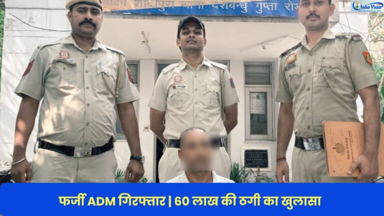 फर्जी ADM बनकर 60 लाख की ठगी करने के आरोपी को गिरफ्तार करती दिल्ली पुलिस
