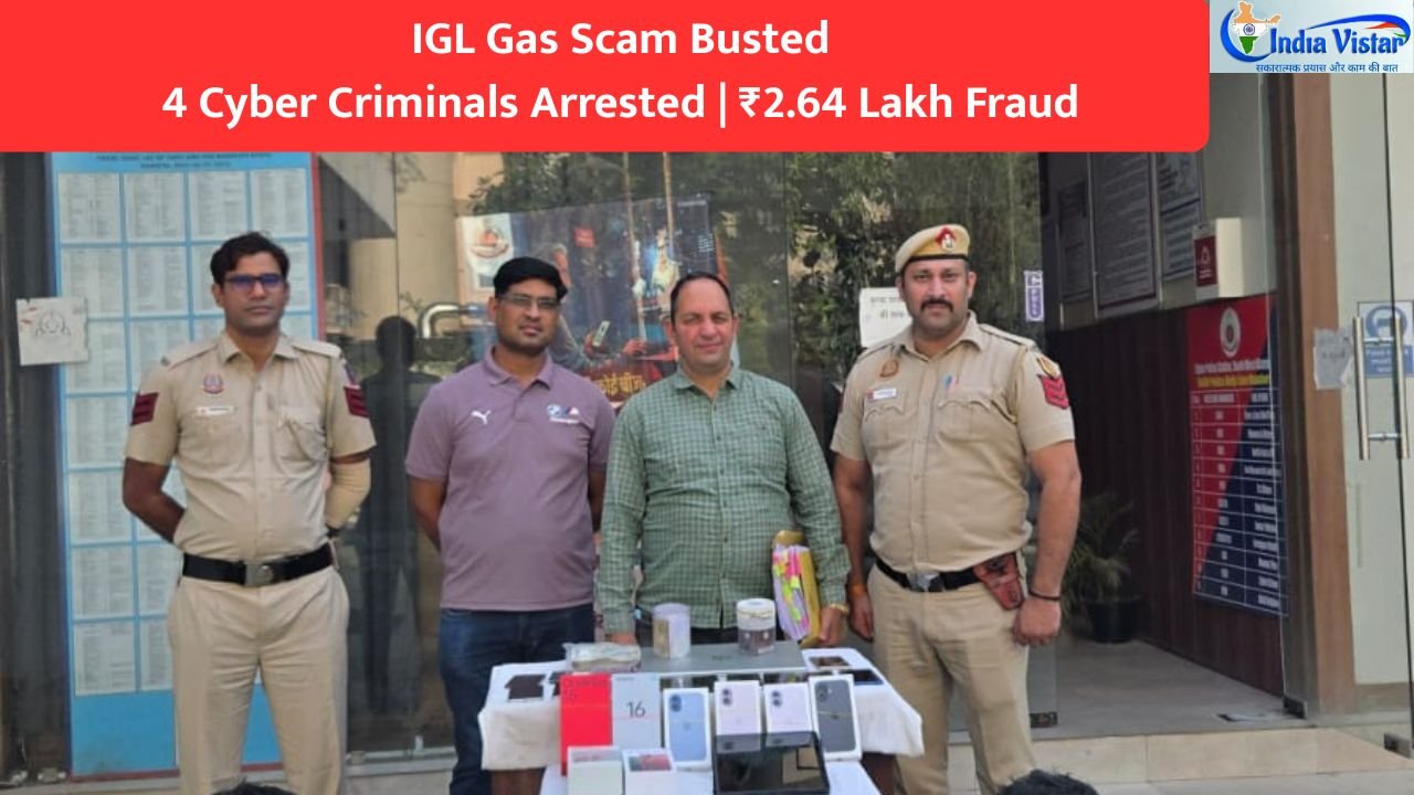IGL Gas Connection Scam: गैस कनेक्शन कटने के फर्जी मैसेज से ₹2.64 लाख की ठगी, दिल्ली पुलिस ने चार साइबर ठग दबोचे
