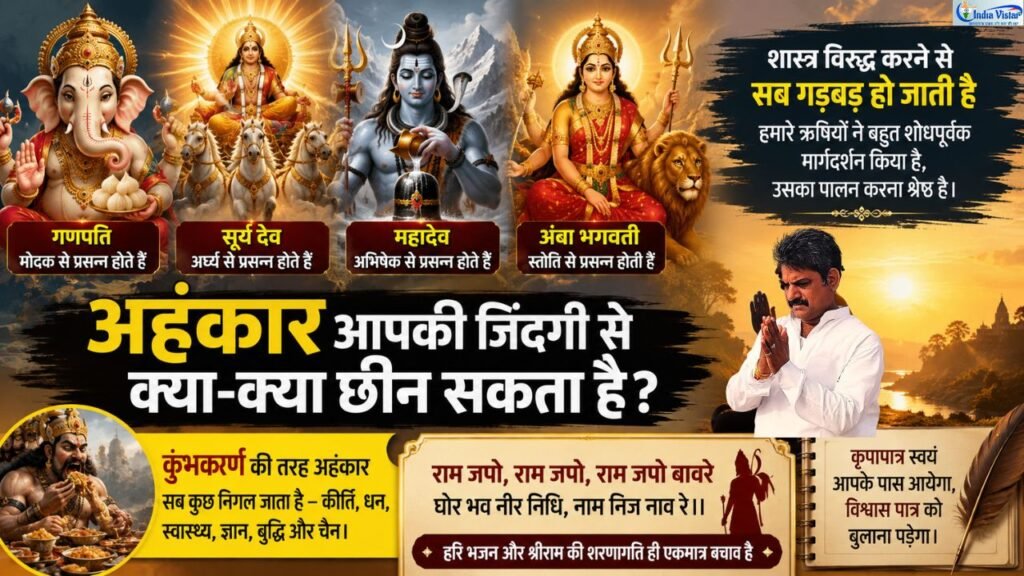 अहंकार से बचने और भगवान की कृपा पाने का शास्त्रीय संदेश