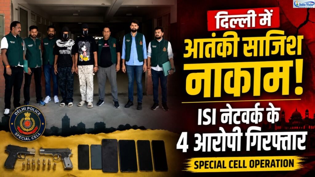 दिल्ली पुलिस स्पेशल सेल द्वारा आतंकी साजिश मामले में गिरफ्तार आरोपियों के साथ पुलिस टीम