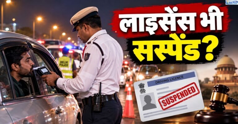 दिल्ली में drunk driving पर licence suspension की कार्रवाई