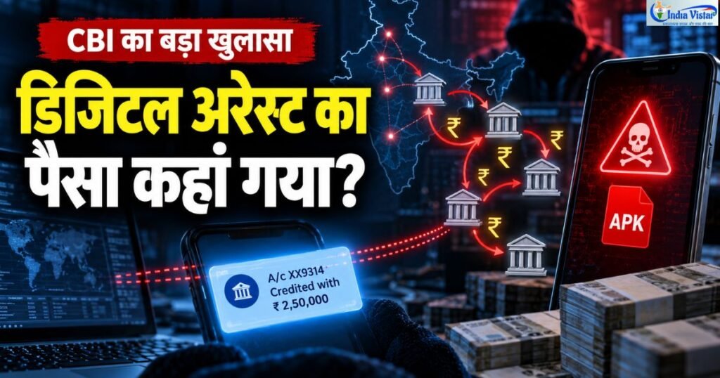 Digital Arrest Scam में APK फाइल और बैंक खातों के जरिए ₹42.36 करोड़ की रकम भेजने का प्रतीकात्मक चित्र