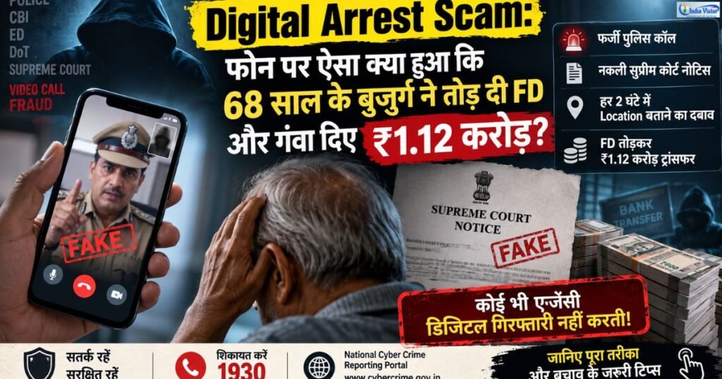 Digital Arrest Scam में फर्जी पुलिस वीडियो कॉल और ₹1.12 करोड़ की साइबर ठगी
