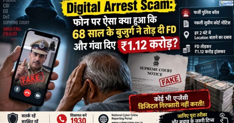 Digital Arrest Scam में फर्जी पुलिस वीडियो कॉल और ₹1.12 करोड़ की साइबर ठगी