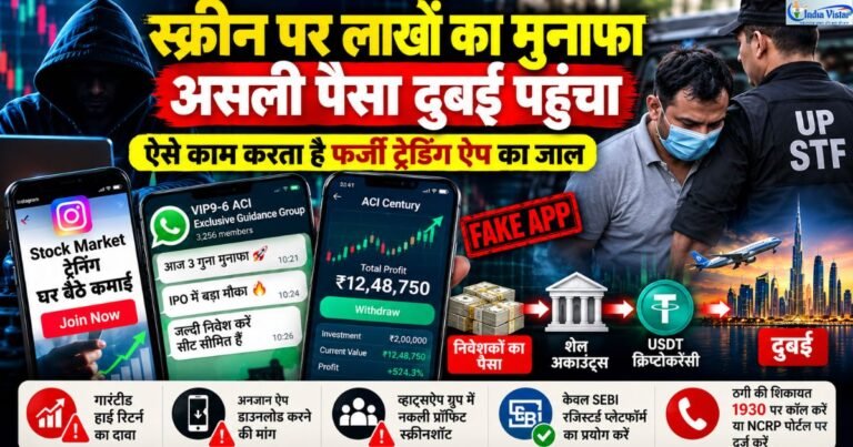 Fake Trading App Scam में नकली ट्रेडिंग ऐप पर मुनाफा दिखाकर निवेशकों से ऑनलाइन ठगी